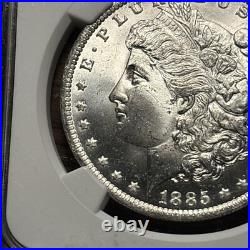 (1) Gorgeous Blast White Antique 1885-O Morgan Silver Dollar NGC Graded MS65