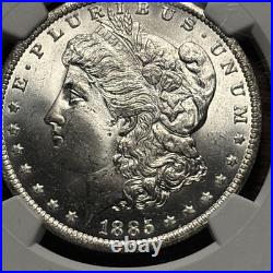 (1) Gorgeous Blast White Antique 1885-O Morgan Silver Dollar NGC Graded MS65