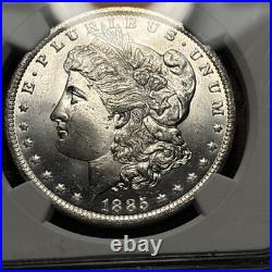 (1) Gorgeous Blast White Antique 1885-O Morgan Silver Dollar NGC Graded MS65