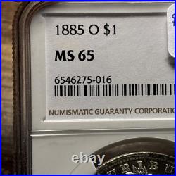 (1) Gorgeous Blast White Antique 1885-O Morgan Silver Dollar NGC Graded MS65