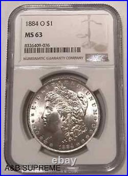 (1) Morgan Dollar NGC MS 63 1878-1904 From OBW Roll CHOICE-GEM Bu Unc 90% Silver