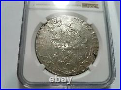 1642 Netherlands Silver New York Lion Dollar NGC AU 58 Daalder Dutch Utrecht