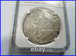 1642 Netherlands Silver New York Lion Dollar NGC AU 58 Daalder Dutch Utrecht