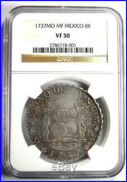 1737-MO MF Mexico Pillar Dollar 8 Reales Coin (8R) Certified NGC VF30