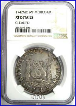1742-MO Mexico Pillar Dollar 8 Reales Coin (8R) Certified NGC XF Details (EF)