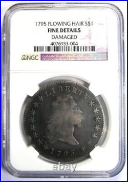 1795 Flowing Hair Silver Dollar $1 Certified NGC Fine Detail Rare Coin