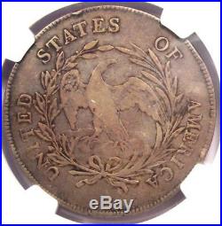 1798 SMALL Eagle Draped Bust Silver Dollar $1 NGC VF Details Rare Variety