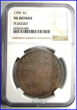 1799 Draped Bust Silver Dollar $1 Certified NGC VG Details Rare Coin