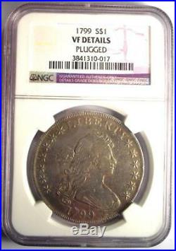 1799 Draped Bust Silver Dollar $1 Coin Certified NGC VF Detail Rare