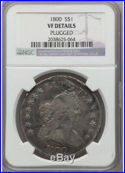 1800 Draped Bust Silver Dollar NGC VF Details
