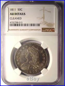1811 Capped Bust Half Dollar 50C Coin Certified NGC AU Details Rare Date