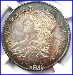 1813 Capped Bust Half Dollar 50C NGC AU Details Rare Coin Near MS / UNC