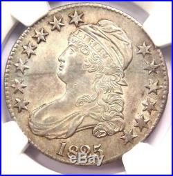 1825 Capped Bust Half Dollar 50C Coin NGC Uncirculated Details (MS UNC)