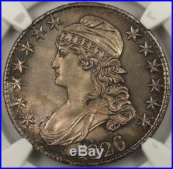 1826 50C GEM Capped Bust Half Dollar Silver Coin NGC MS 64+, Much Better Coin