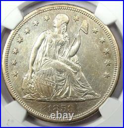1859-O Seated Liberty Silver Dollar $1 Certified NGC AU Details Rare Coin