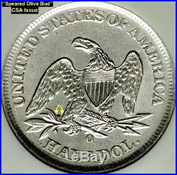1861-o Liberty Seated Silver Half Dollar Csa (wb-104) Die Pair 15