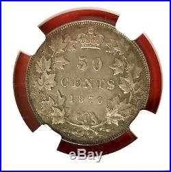 1870 LCW Canada Silver Half Dollar 50 Cent Coin $925 NGC XF-45 SALE