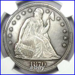 1870 PROOF Seated Liberty Silver Dollar $1 Coin NGC Proof Details (PR/PF)