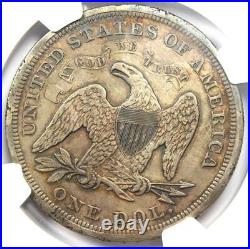 1872 Seated Liberty Silver Dollar $1 Certified NGC XF Detail (EF) Rare Coin