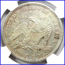 1872 Seated Liberty Silver Dollar $1 Coin Certified NGC AU Detail Rare Coin
