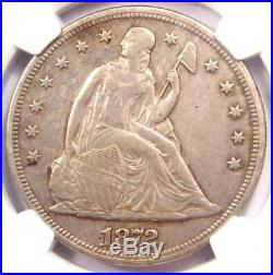 1872 Seated Liberty Silver Dollar $1 NGC XF Details Rare Certified Coin
