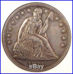 1873 PROOF Seated Liberty Silver Dollar $1 Coin NGC PR58 (PF58) $1500 Value