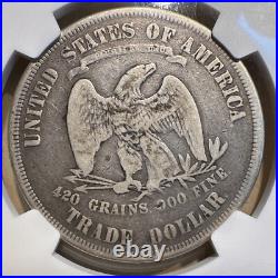 1873 Trade Dollar NGC VG-10 Silver Nice Surfaces Low Mintage Underrated Date 1873 Trade Dollar NGC VG-10 Silver Nice Surfaces Low Mintage Underrated Date
