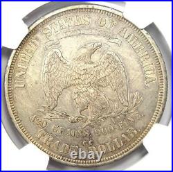 1874-CC Trade Silver Dollar T$1 NGC AU Details Rare Carson City Coin