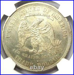 1877-S Trade Silver Dollar T$1 Certified NGC AU Details Rare Coin