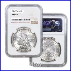 (1878 1904) Morgan Silver Dollar NGC Certified $1 MS 65 (random dates)