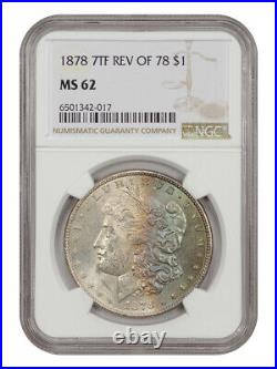 1878 7TF $1 NGC MS62 (Reverse of 1878) Morgan Silver Dollar