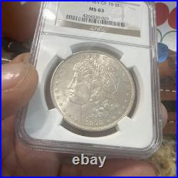 1878 7TF REV 78 Morgan Silver Dollar NGC MS 63