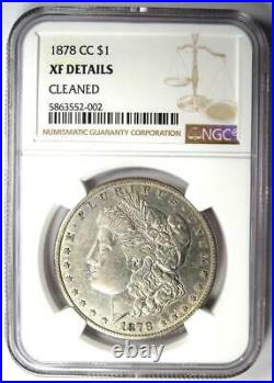 1878-CC Morgan Silver Dollar $1 Carson City Coin Certified NGC XF Details (EF)