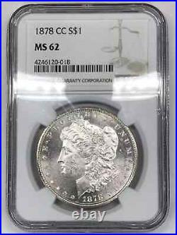 1878 CC Morgan Silver Dollar NGC MS-62