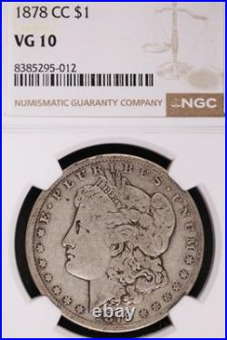 1878 CC Morgan Silver Dollar NGC VG 10 DoubleJCoins JL1100-384 1878 CC Morgan Silver Dollar NGC VG 10 DoubleJCoins JL1100-384