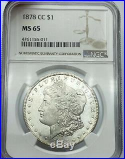 1878-CC NGC MS65 Morgan Silver Dollar Blast White Superb Looking Luster