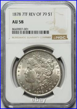 1878 Morgan Silver Dollar NGC AU-58 7TF