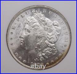 1878 P 7TF Morgan SILVER Dollar REVERSE of 78 $1 NGC MS62 #017 Unc ECC&C Inc