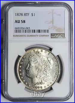 1878 P Morgan Silver Dollar NGC AU-58 8TF