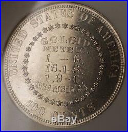 1878 Proof Silver $1 Goloid Metric Dollar Pattern Coin J-1564 NGC PF-61 WW