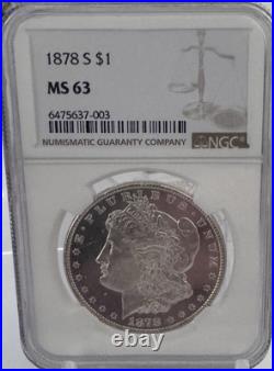 1878-S Morgan Silver Dollar NGC MS63 LOOKS PROOF LIKE PL Possibly Even DMPL 1878-S Morgan Silver Dollar NGC MS63 LOOKS PROOF LIKE PL Possibly Even DMPL
