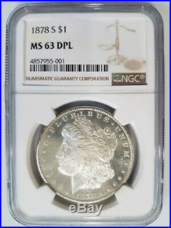 1878 S Silver Morgan Dollar NGC MS 63 DMPL Deep Mirrors Proof Like PL DPL