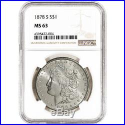 1878-S US Morgan Silver Dollar $1 NGC MS63