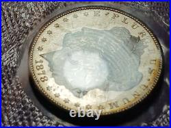 1878-cc Morgan Silver Dollar. Ngc Top 100 Vam-11 Wing Lines. Ms-61 Mirrored