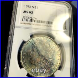 1878 s morgan silver dollar beautifully toned ngc63 One Of The Prettiest Ever