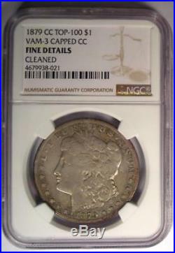 1879-CC Morgan Silver Dollar $1 NGC Fine Details Rare Carson City Coin