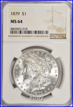 1879 Morgan Dollar Frosty White Ngc Ms64