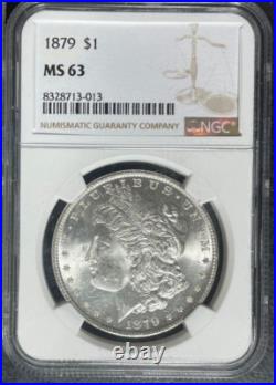 1879 Morgan Silver Dollar Ngc Ms 63 Beautiful Coin Ref#13-013 1879 Morgan Silver Dollar Ngc Ms 63 Beautiful Coin Ref#13-013