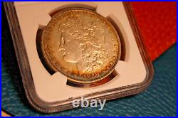 1879 O $1 Morgan Silver Dollarngc Xf 45gorgeous Flame Toner! 91 Pop Wow