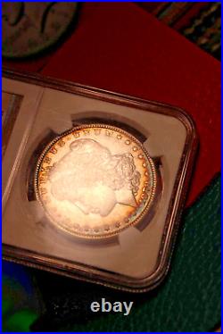 1879 O $1 Morgan Silver Dollarngc Xf 45gorgeous Flame Toner! 91 Pop Wow